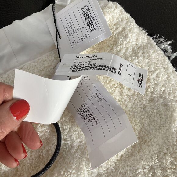 Sacai Women's High Waisted Tweed Shorts size L/10 - Off White Made in Japan NWT - Picture 8 of 10